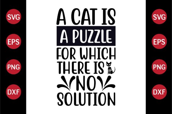 Cat SVG Design a Cat is a Puzzle for Whi