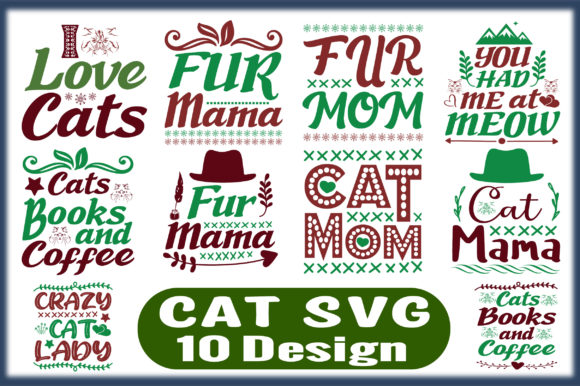 Cat Svg Design Bundle V-1