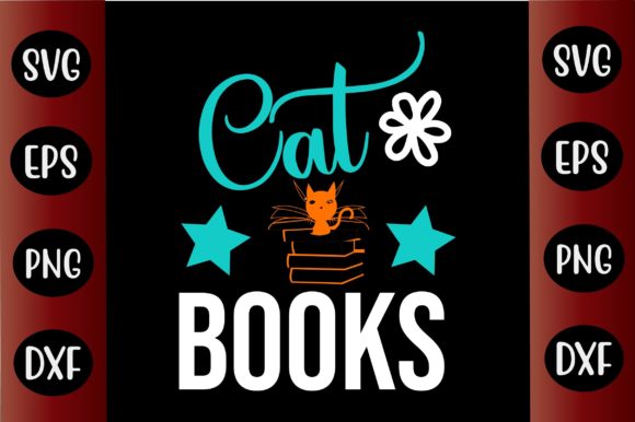 Cat SVG Design Cat Books