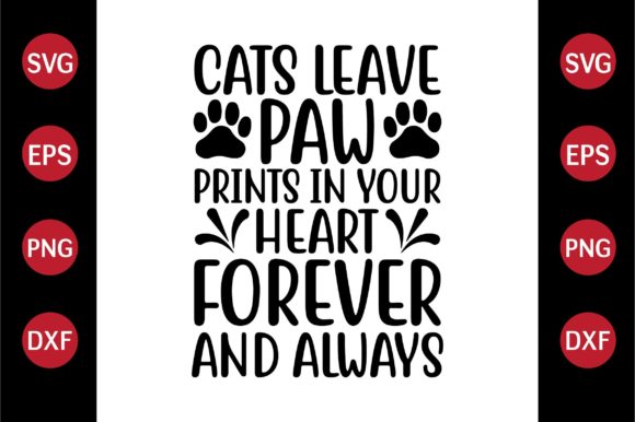 Cat SVG Design Cats Leave Paw Prints in
