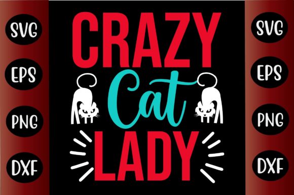 Cat SVG Design Crazy Cat Lady
