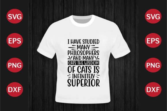 Cat SVG Design I Have Studied Many Philo