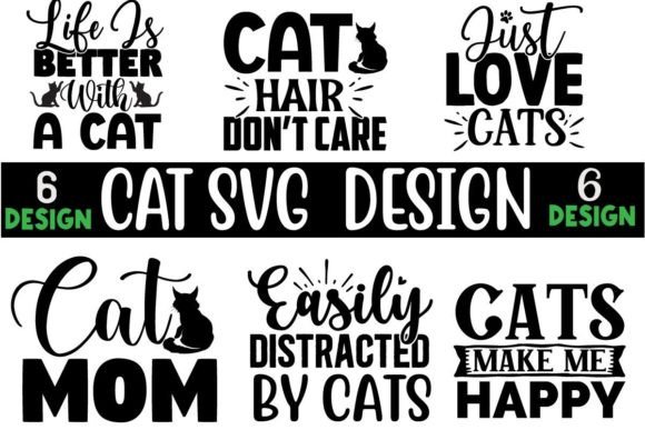 Cat SVG T Shirt Design Bundle