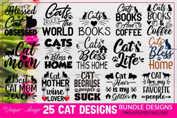 Cat Svg Tshirt Bundle Design Vol-2