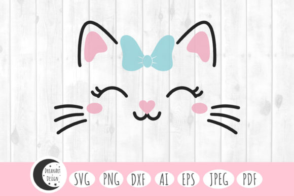 Cute Cat Face Svg, Cute Cat Svg, Cat Svg