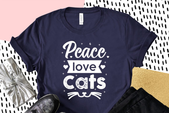 Peace Love Cats, Cat Svg